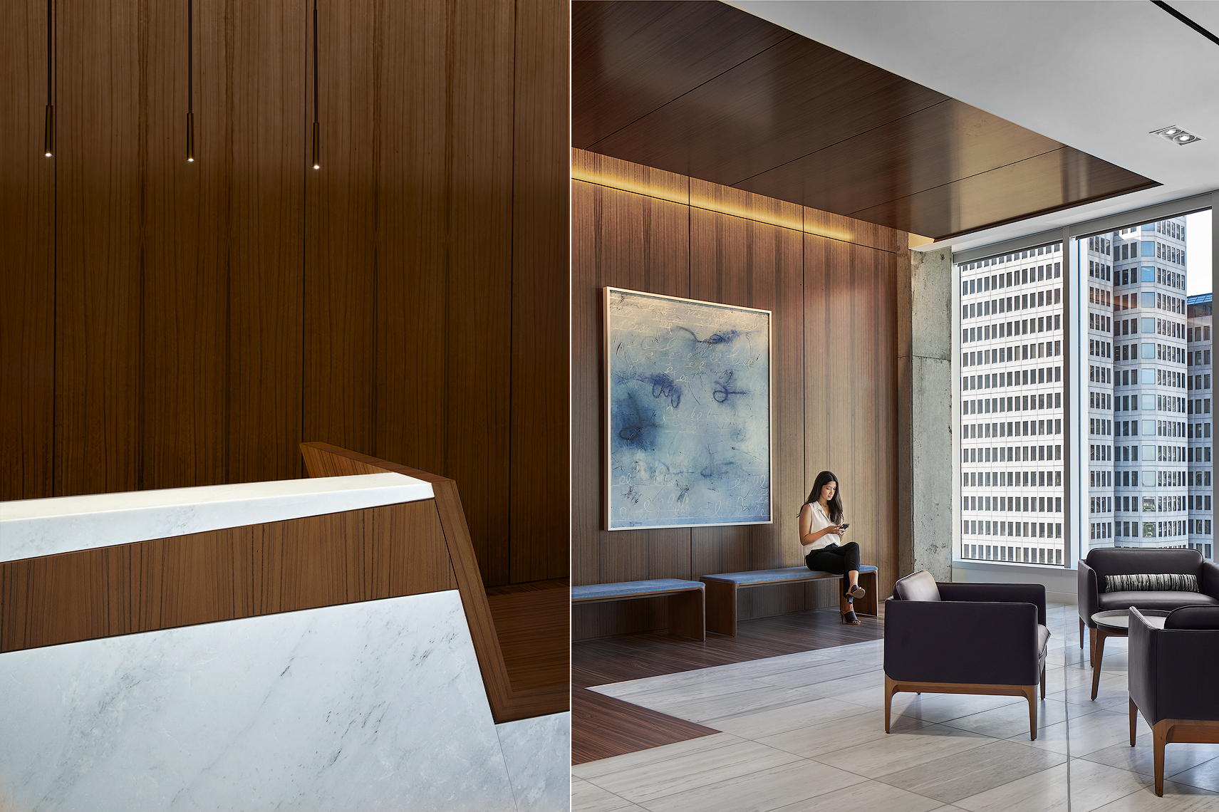 Dallas law firm interiors photography Gensler Dror Baldinger
